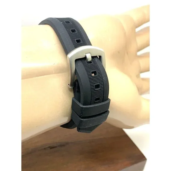 Casio Men's Watch AQ-110 Quartz Analog Digital Alarm 44mm 740 Black Rubber USED - Picture 10 of 14